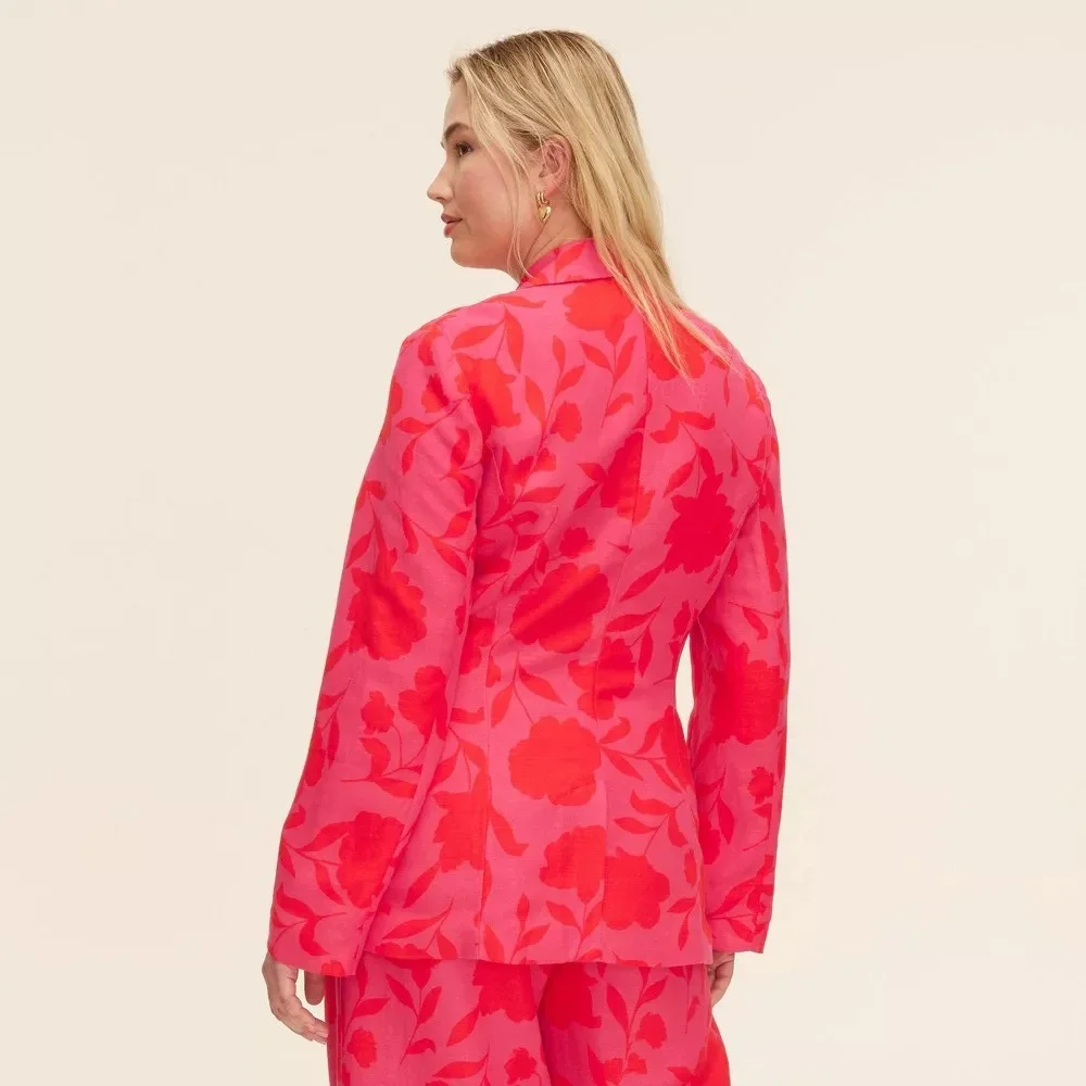 New! Kate Spade x‎ Target Extra Small Classic Rose Blazer Pink/Red XS Jacket NWT
